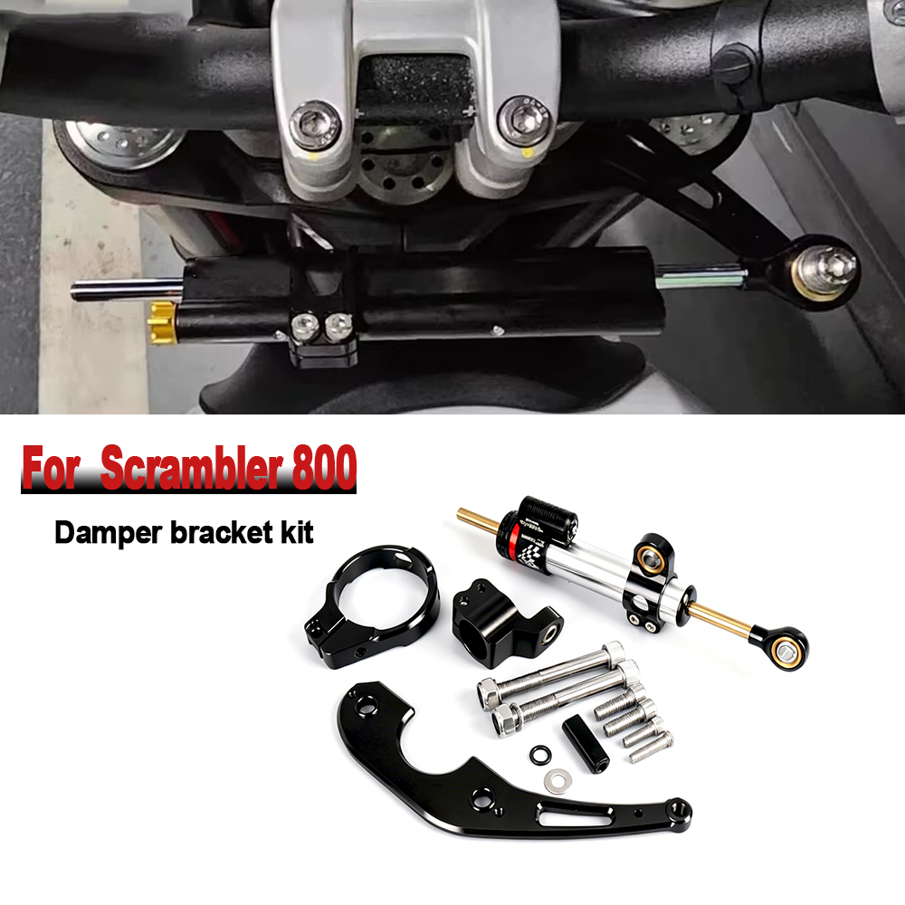 For Ducati Scrambler 800 Scram - Steering Damper Stabilizer Kit Cnc ulasan dan harga