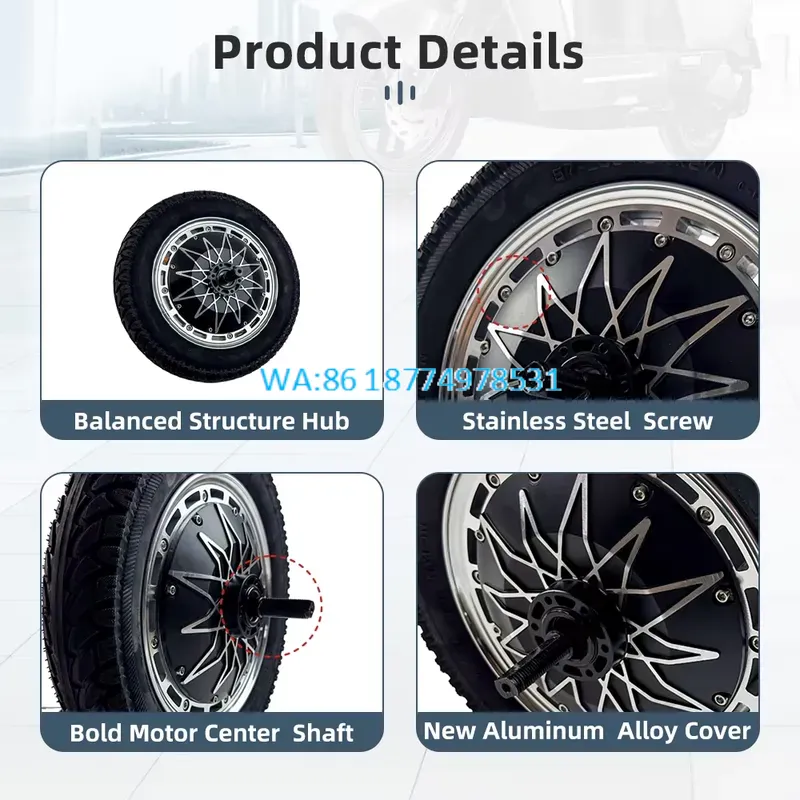 Wmwmnu for 12 Inch Hub Motor K - 60V 5000W Brushless Hub Motor ulasan dan harga